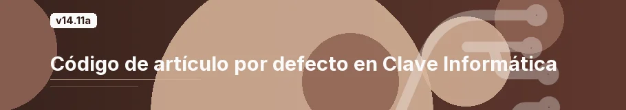 Código de artículo por defecto en Clave Informática