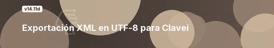 Exportación XML en UTF-8 para Clavei