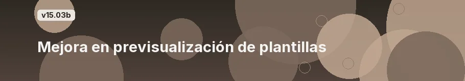 Mejora en previsualización de plantillas
